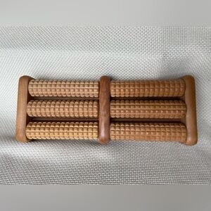 Hardwood Double Roller Foot Massager.